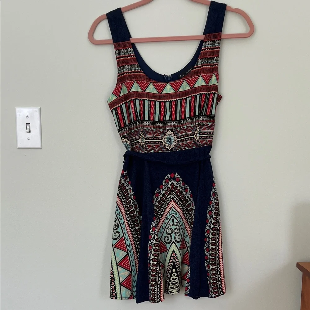 Francesca’s Bohemian Patterned Sleeveless Dress, Multicolor, Women's Size S - Picture 1 of 6